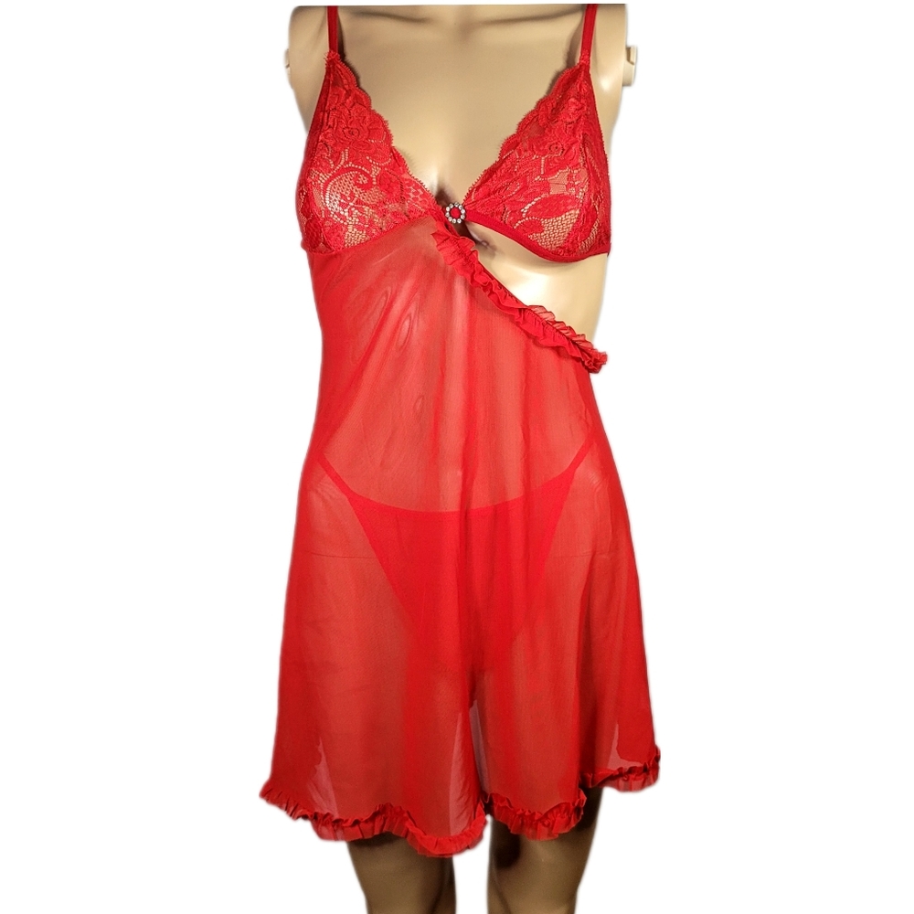 Women lingerie Babydoll sexy size M color Red
